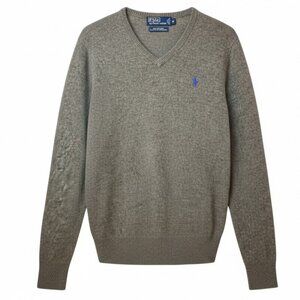 Polo Ralph Lauren 100% Lambswool Medium, Green Khaki, Men's